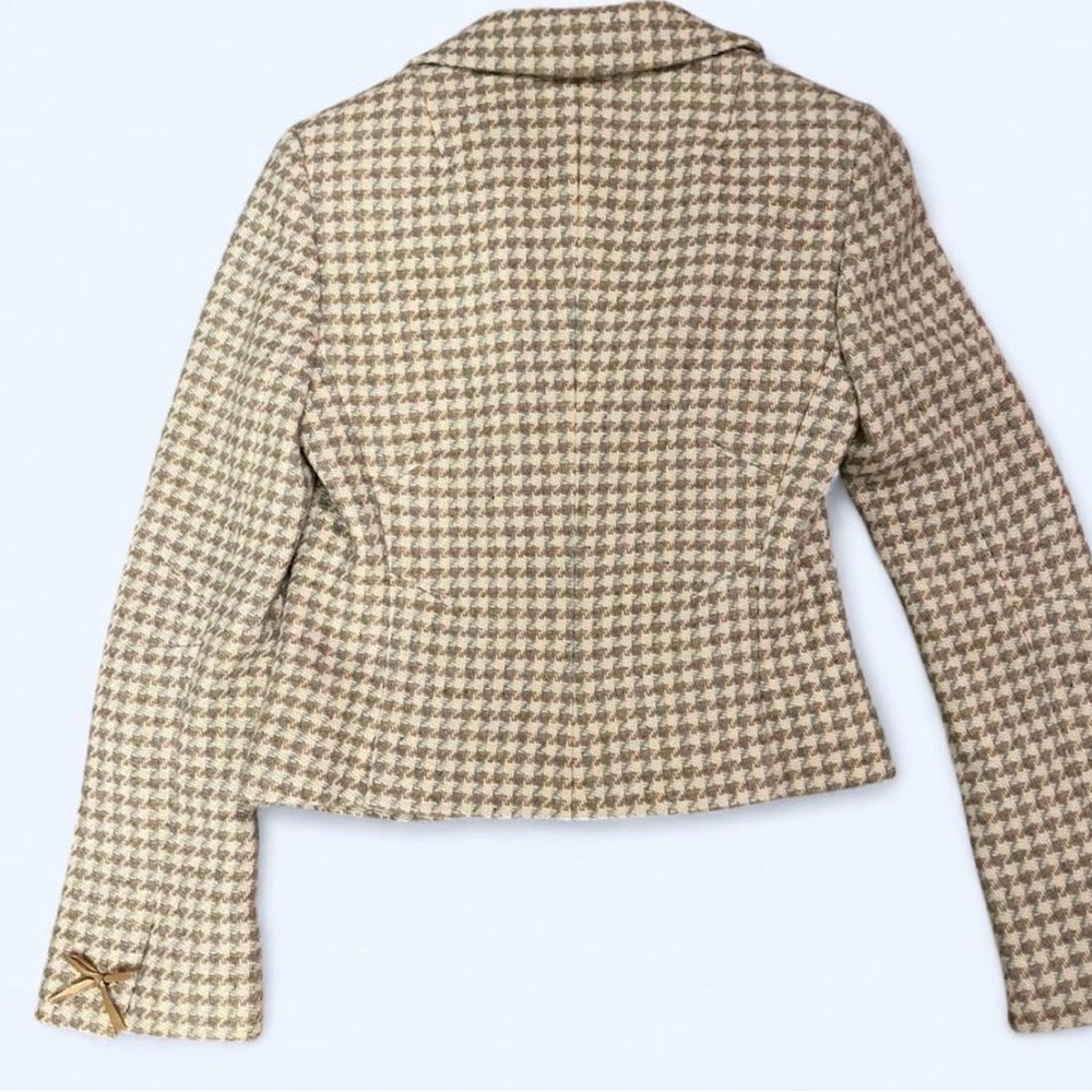 Stylish Houndstooth Boutique Blazer View 2